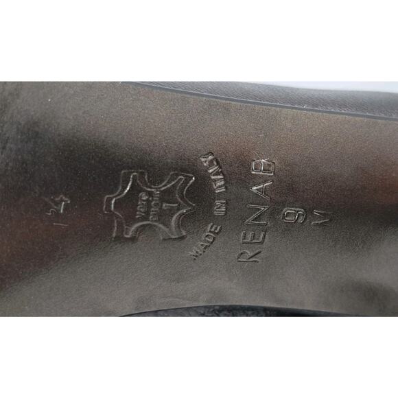 Brighton Ranae Boho Slip On Pumps High Heels 9M Black Leather Embellished Sequin - Picture 11 of 11